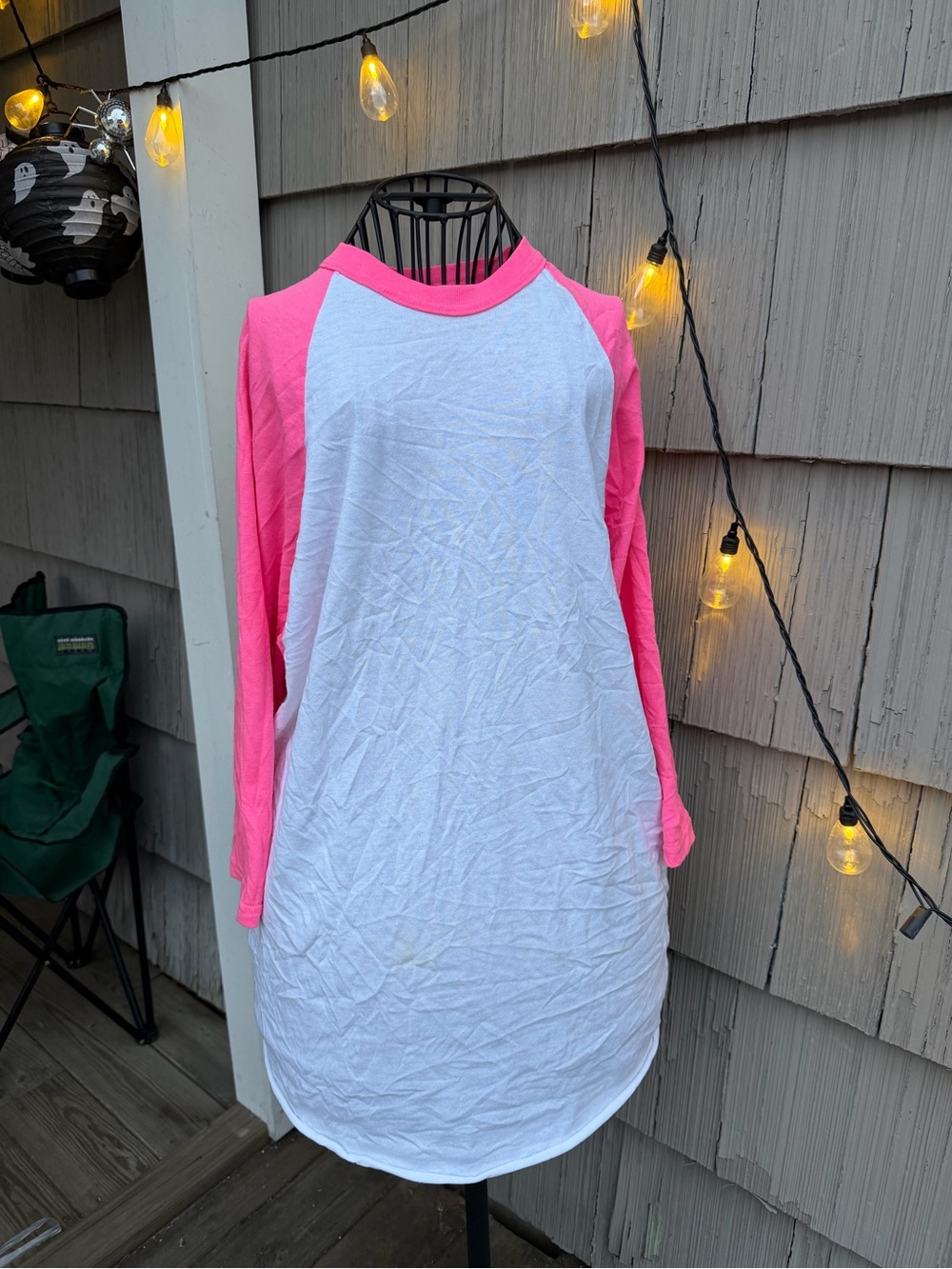 Soffe White Tee with Hot Pink Trim